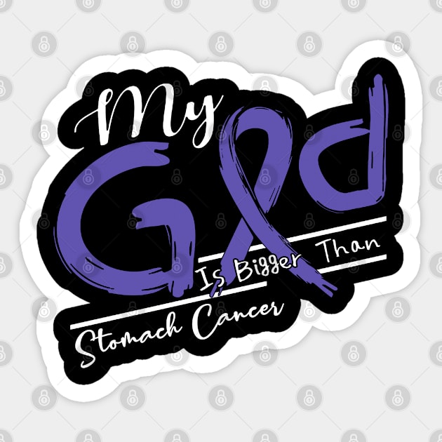 Stomach Cancer Awareness My God Is Stronger - In This Family No One Fights Alone Sticker by BoongMie